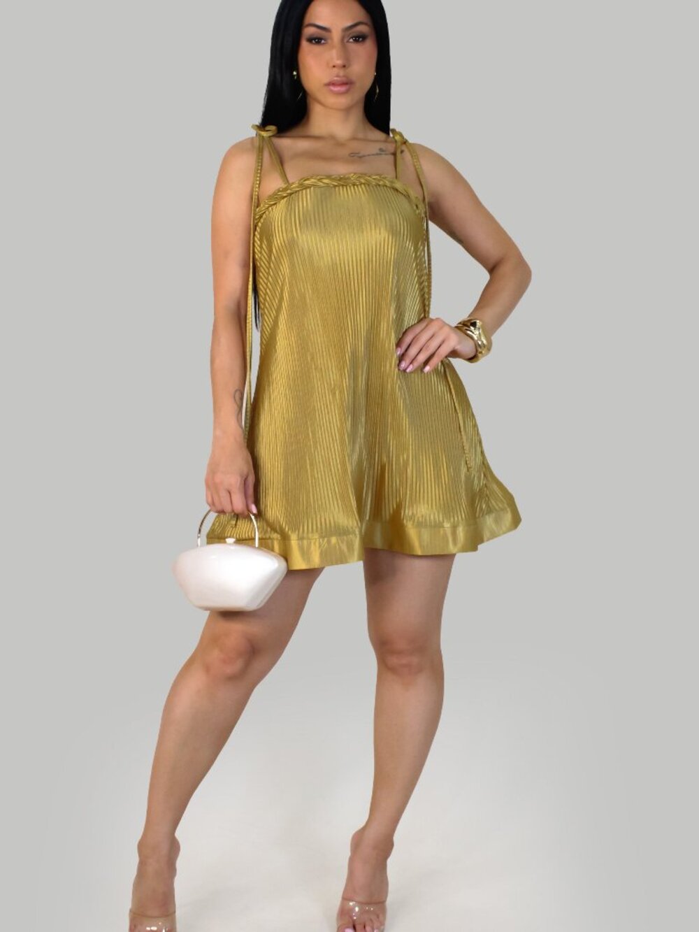 NWT So Golden Mini Dress